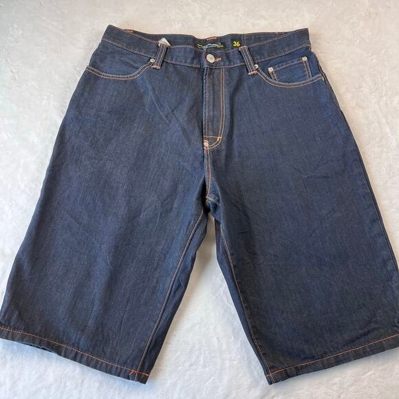 Ed Hardy Love Kills Slowly Embroidered Skull Jean Shorts men’s size 36 Y2K - Picture 2 of 10